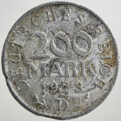 1923 Germany 200 Mark Coin | Collectable Grade | a7793