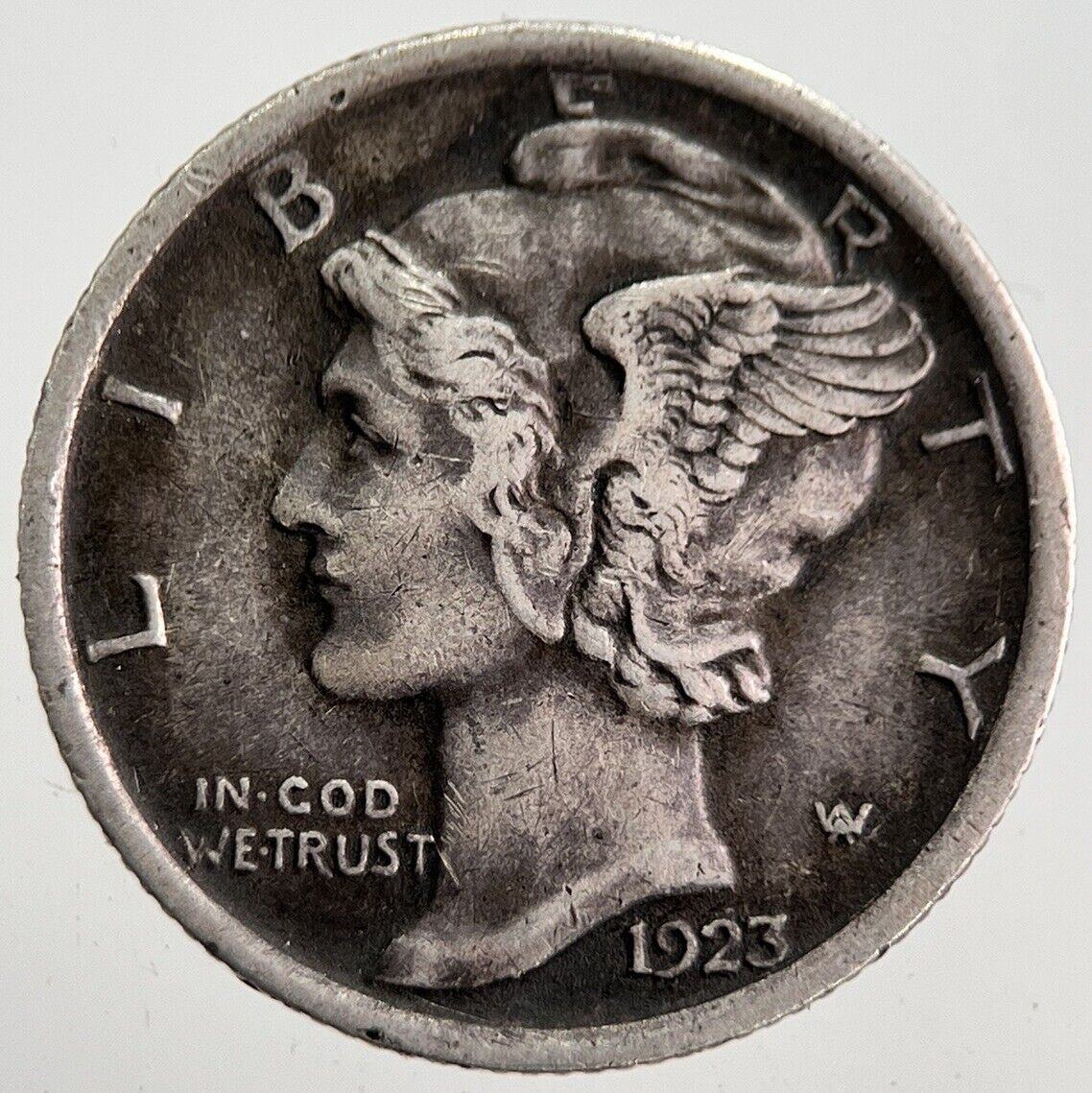 1923 US USA Mercury Dime Silver Coin | Very High Grade | a7819