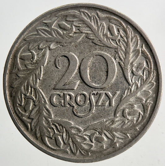 1923 Poland 20 Grozy Coin | Fine Collectable Grade