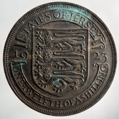 1923 Jersey One Twelfth Of A Shilling 1/12th Coin | Very High Grade