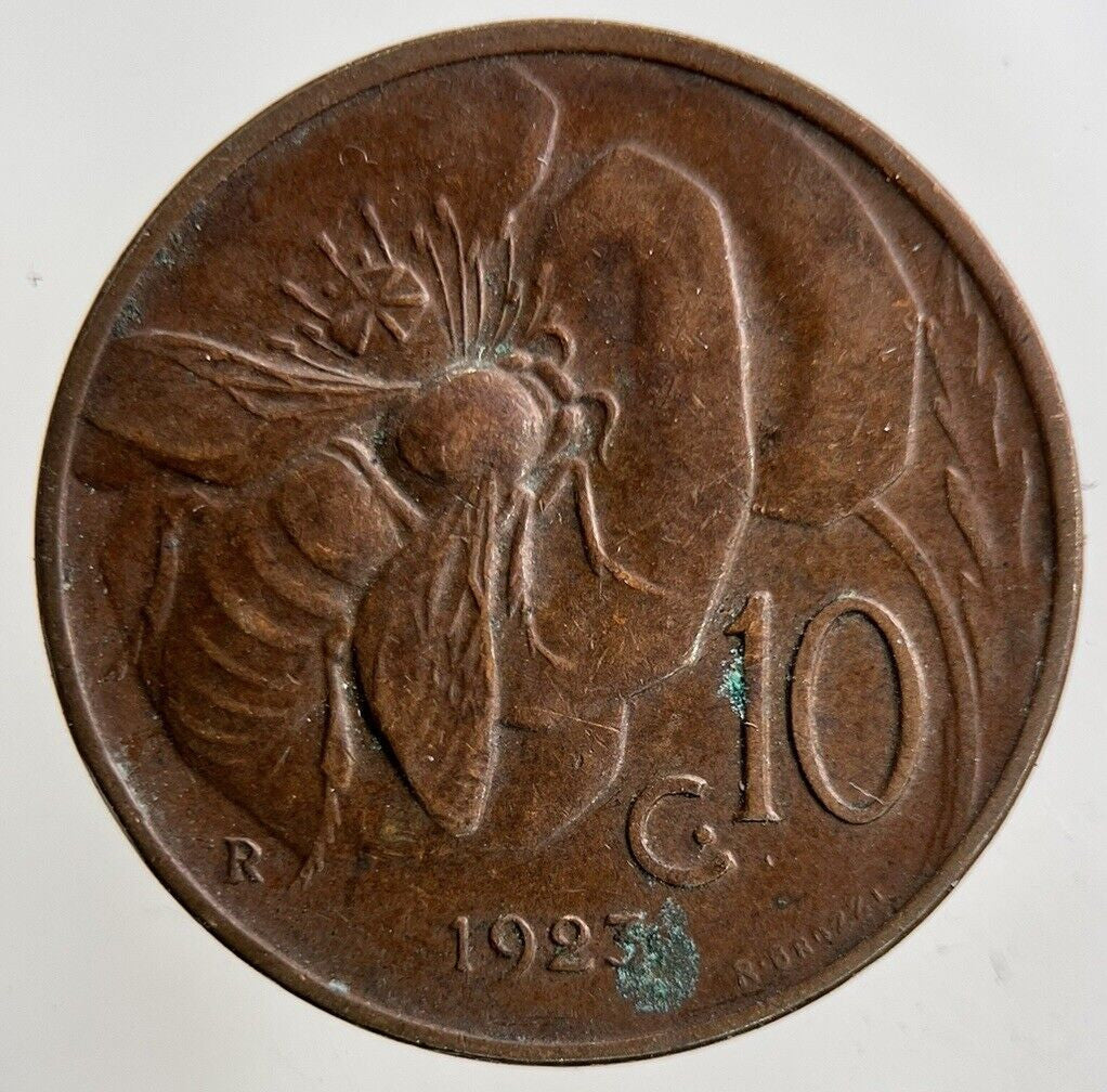 1923 Italy 10 Centesimi Coin | Fine Collectable Grade