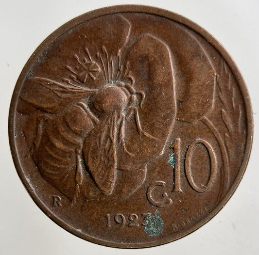 1923 Italy 10 Centesimi Coin | Fine Collectable Grade