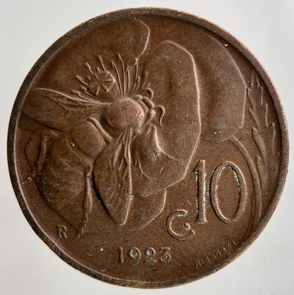 1923 Italy 10 Centesimi Coin | Fine Collectable Grade