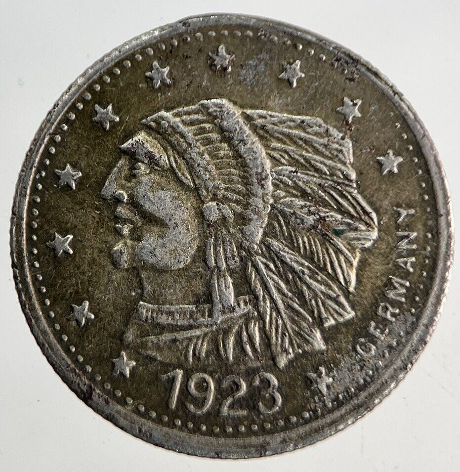 1923 Germany US USA Toy Money Indian Head Token Coin | Fine Collectable Grade
