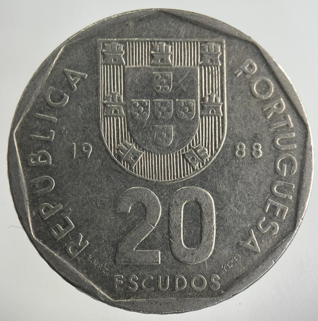 1988 Portugal 20 Escudos Coin | Fine Collectable Grade