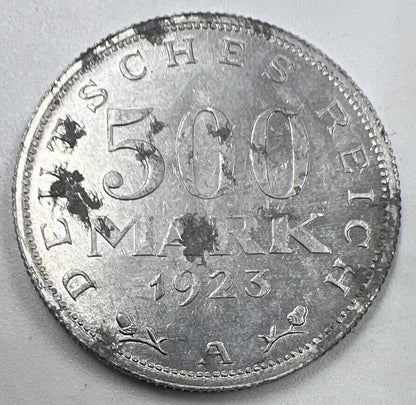 1923 Germany 500 Mark Coin | Collectable Grade | a1260