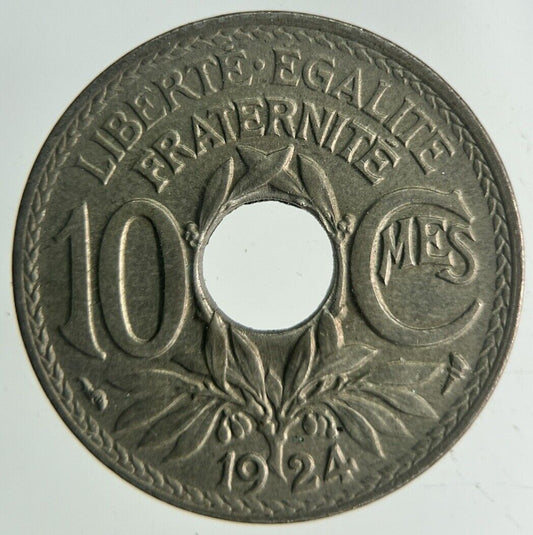 1924 France 10 Centimes Coin | Fine Collectable Grade