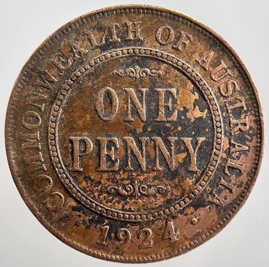 1924 Australia One Penny Coin | Collectable Grade | a7960