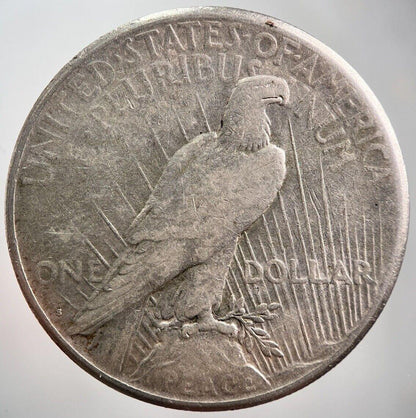 1923-S US USA Peace Dollar | American Silver Coin | Fair Grade | a099