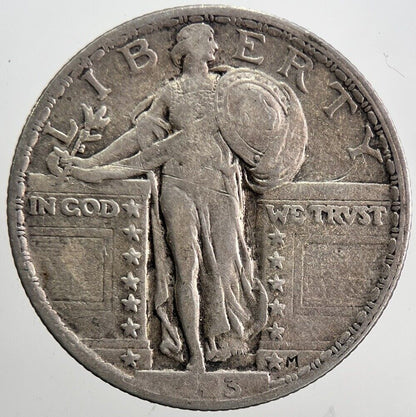 1923 US USA Standing Liberty Quarter Silver Coin | Fine Collectable Grade a6030