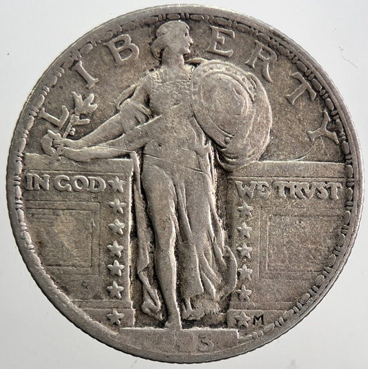 1923 US USA Standing Liberty Quarter Silver Coin | Fine Collectable Grade a6030