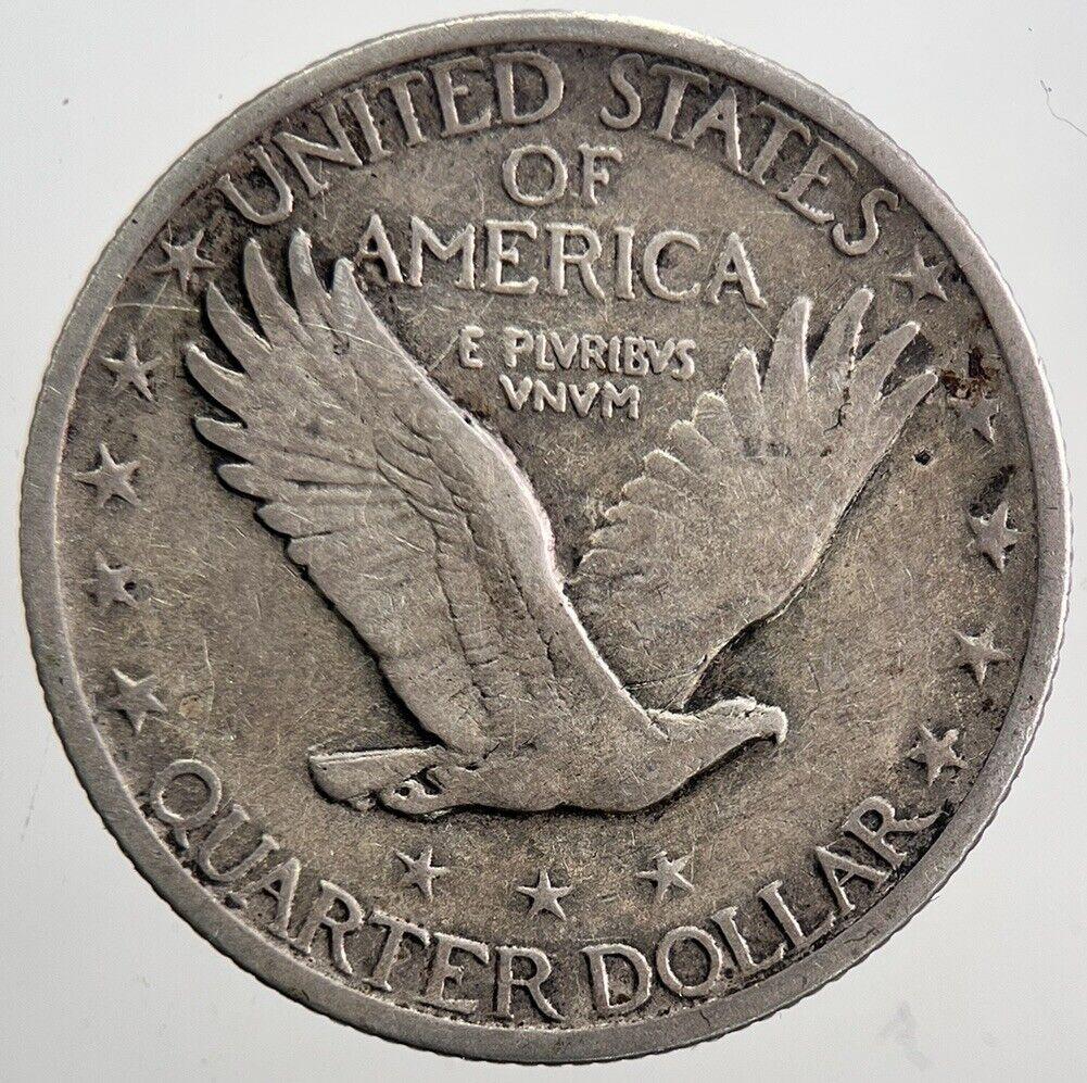 1923 US USA Standing Liberty Quarter Silver Coin | Fine Collectable Grade a6030