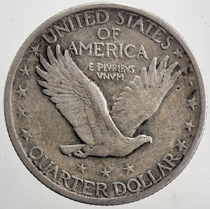 1923 US USA Standing Liberty Quarter Silver Coin | Fine Collectable Grade a6030