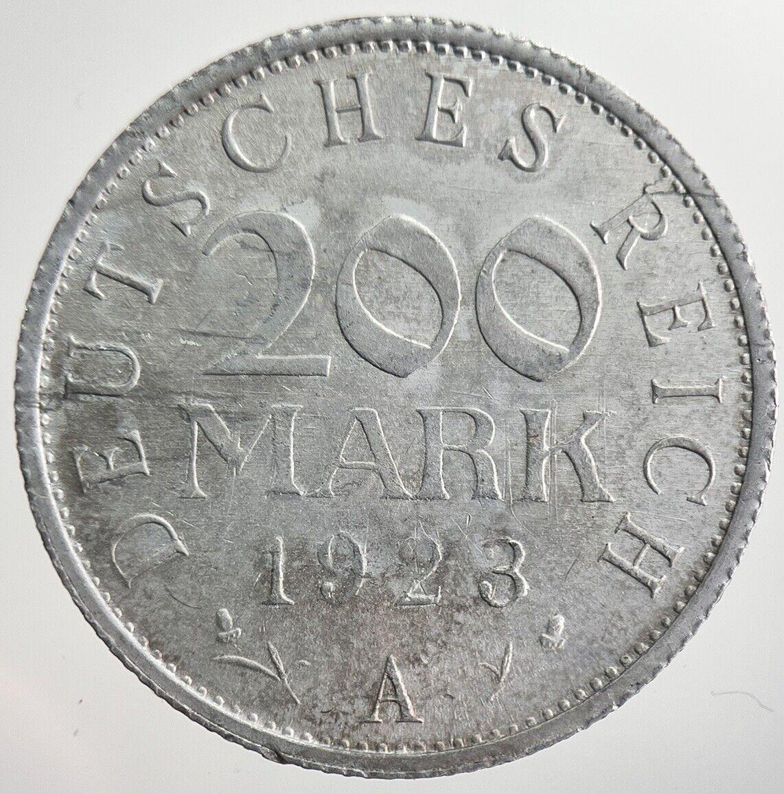 1923-A Germany 200 Mark Coin | Very High Grade | a8231
