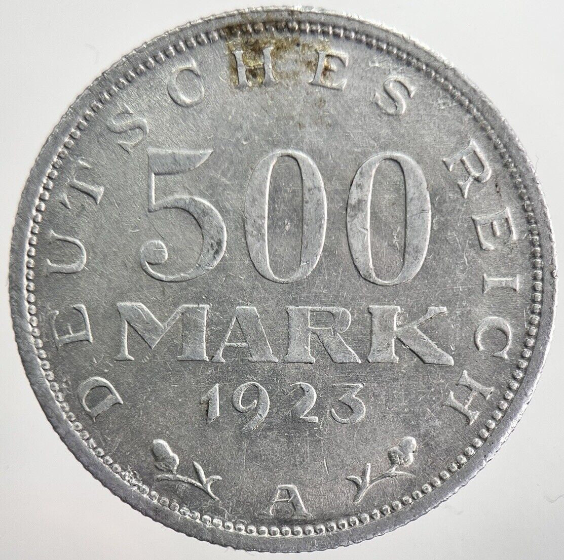 1923-A Germany 500 Mark Coin | Very High Grade | a8230