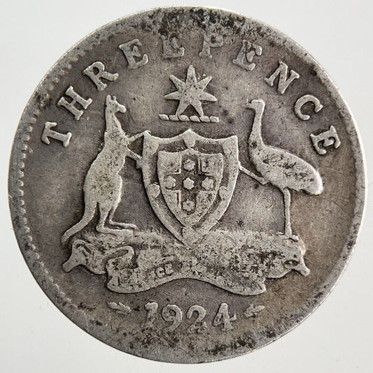 1924 Australia Threepence Silver Coin | Collectable Grade