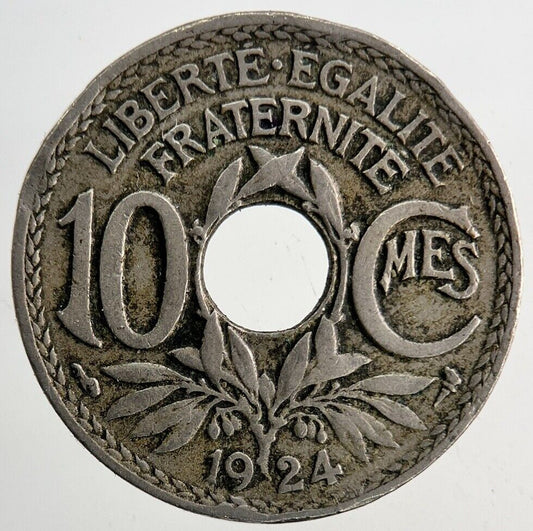 1924 France 10 Centimes Coin | Fine Collectable Grade