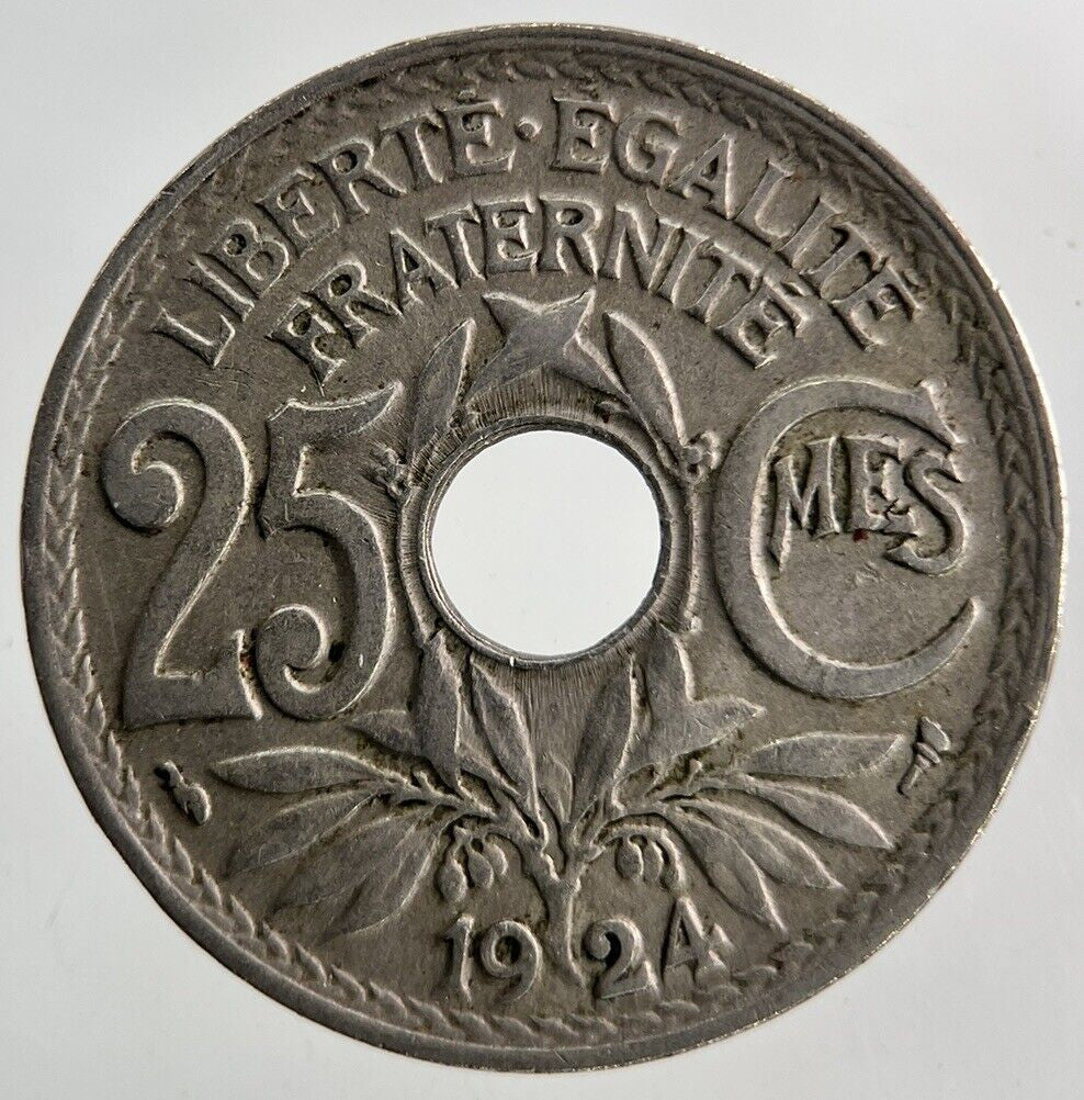 1924 France 25 Centimes Coin | Fine Collectable Grade