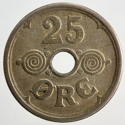 1924 Denmark 25 Ore Coin | Fine Collectable Grade
