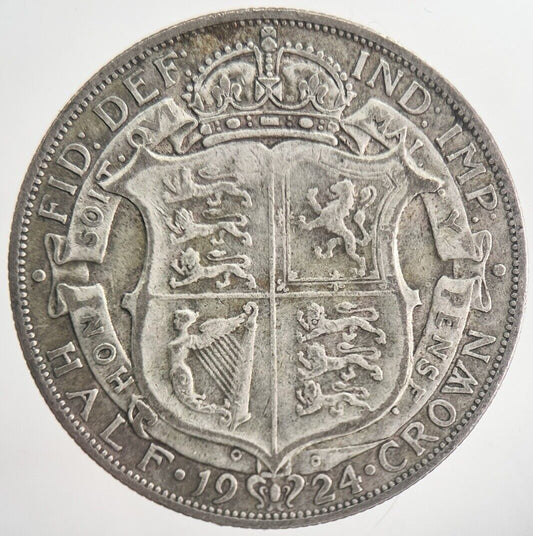 1924 George V Half-Crown Silver Coin | Fine Collectable Grade | a6320