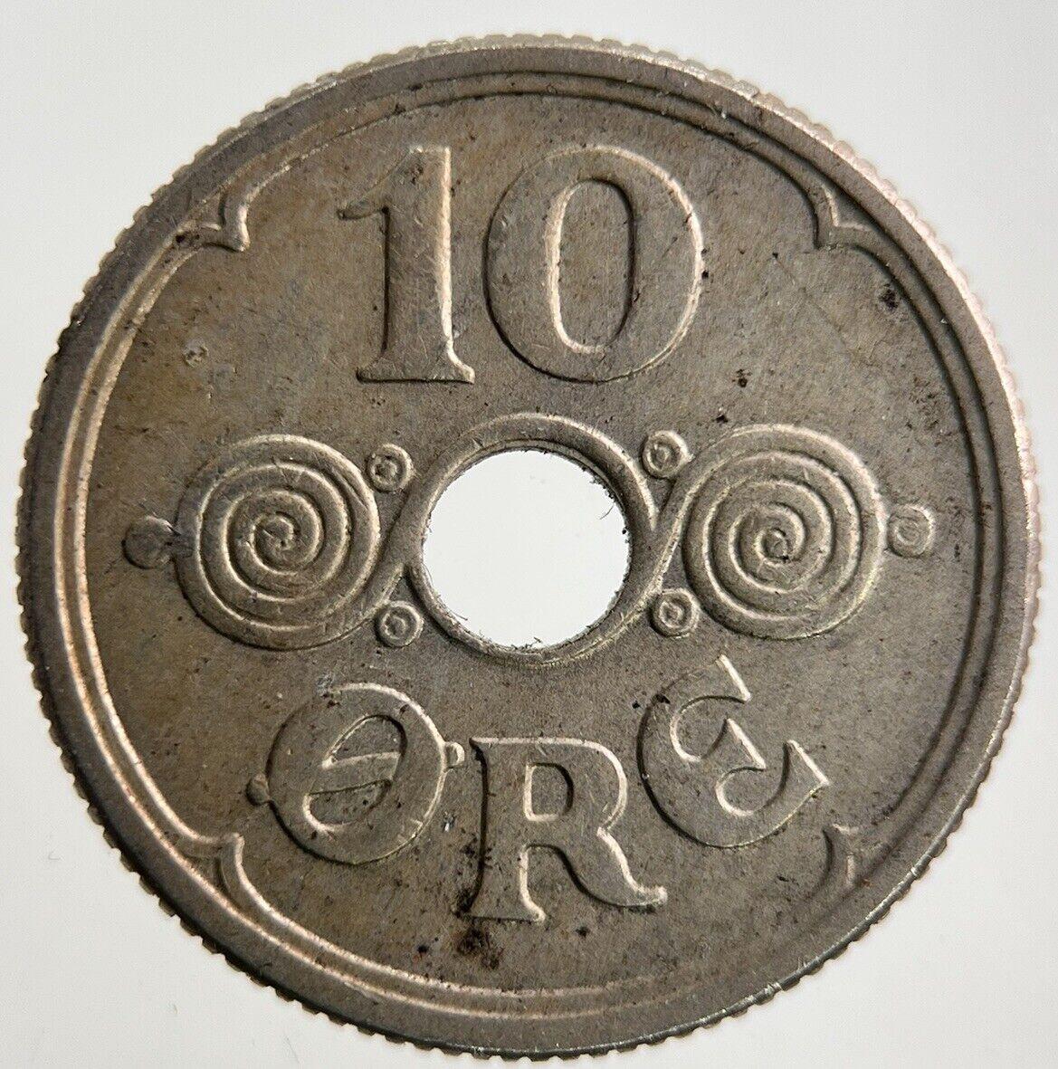 1924 Denmark 10 Ore Coin | Fine Collectable Grade