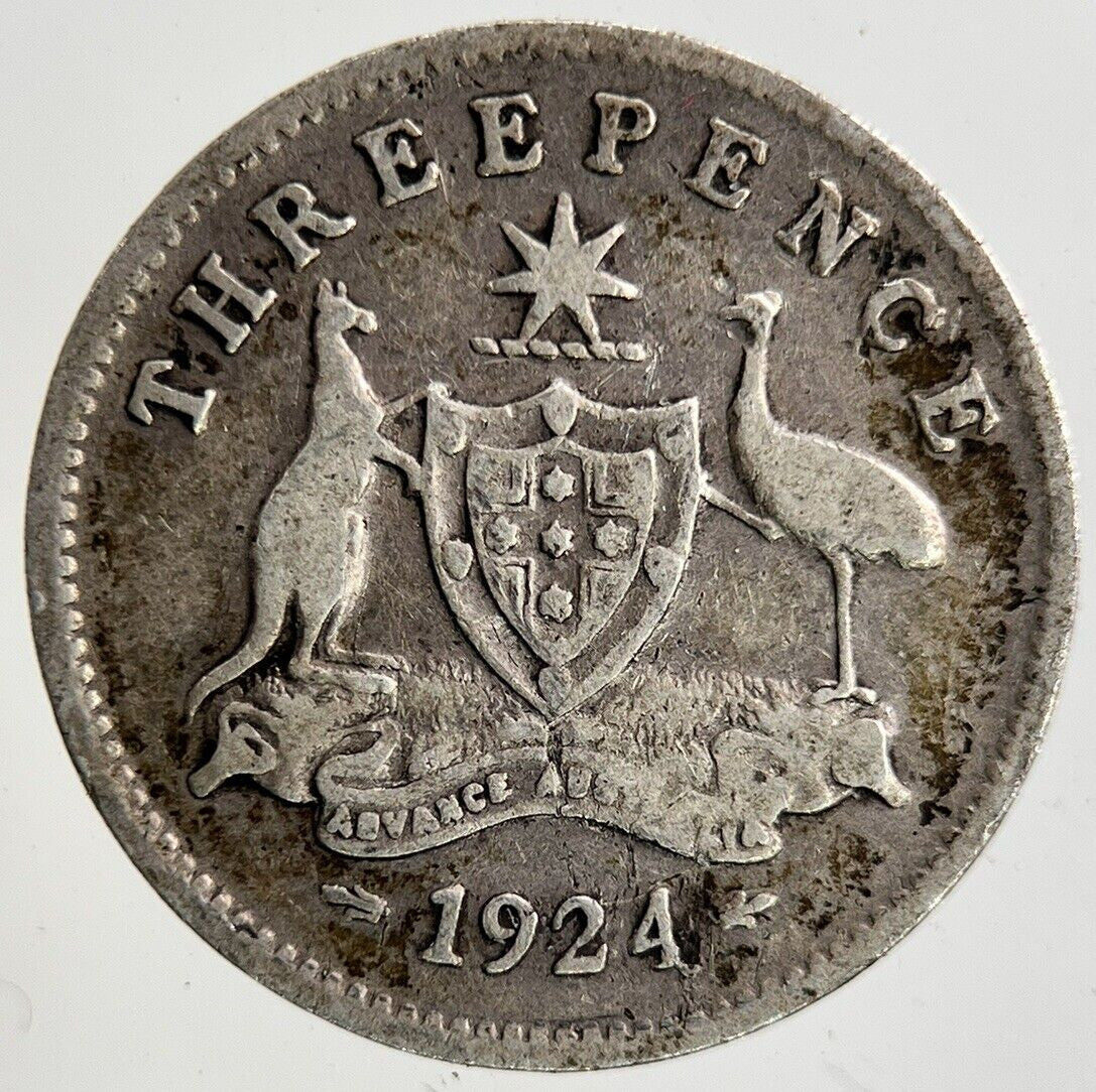 1924 Australia Threepence Silver Coin | Collectable Grade