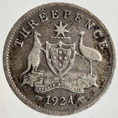 1924 Australia Threepence Silver Coin | Collectable Grade