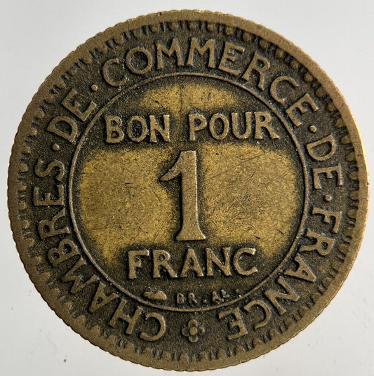 1924 France 1 Franc Coin | Fine Collectable Grade