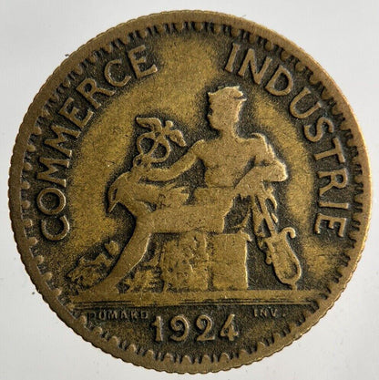 1924 France 1 Franc Coin | Fine Collectable Grade