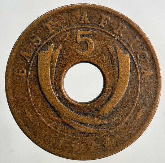 1924 East Africa 5 Cents Coin | Collectable Grade
