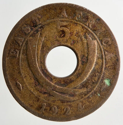 1924 East Africa 5 Cents Coin | Collectable Grade