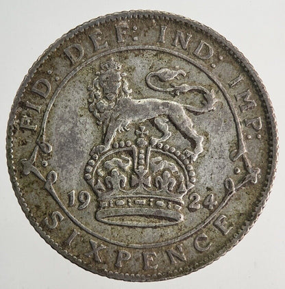 1924 George V Sixpence Silver Coin | Fine Collectable Grade | a9946