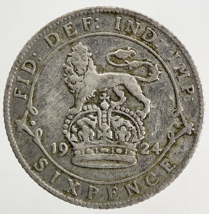1924 George V Sixpence Silver Coin | Fine Collectable Grade