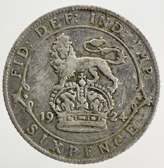 1924 George V Sixpence Silver Coin | Fine Collectable Grade