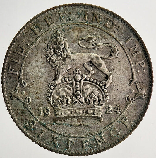 1924 George V Sixpence Silver Coin | Fine Collectable Grade | a9922