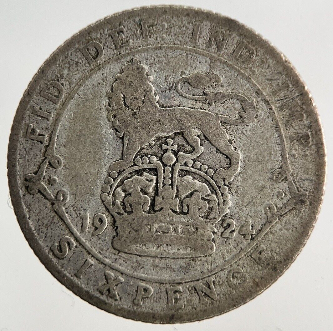 1924 George V Sixpence Silver Coin | Fair Grade