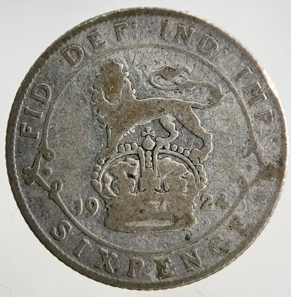 1924 George V Sixpence Silver Coin | Fair Grade