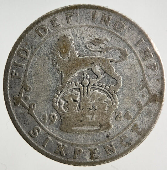 1924 George V Sixpence Silver Coin | Fair Grade