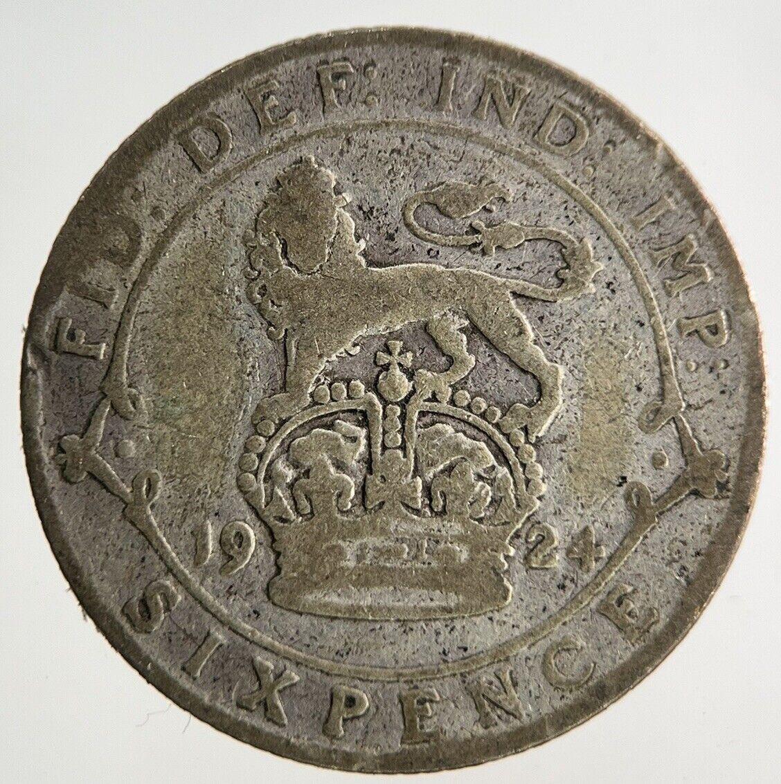 1924 George V Sixpence Silver Coin | Fair Grade