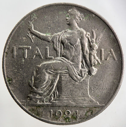 1924 Italy 1 Lira Coin | Fine Collectable Grade