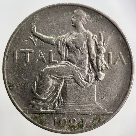 1924 Italy 1 Lira Coin | Fine Collectable Grade
