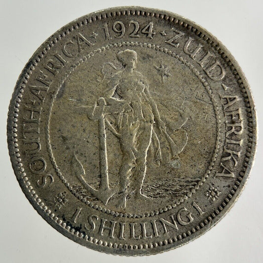 1924 South Africa Shilling Silver Coin | Collectable Grade