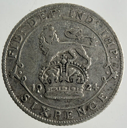 1924 George V Sixpence Silver Coin | Collectable Grade