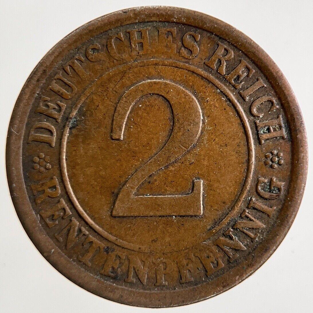 1924 Germany 2 Pfennig Coin | Fine Collectable Grade