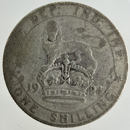 1924 George V Shilling Silver Coin | Collectable Grade