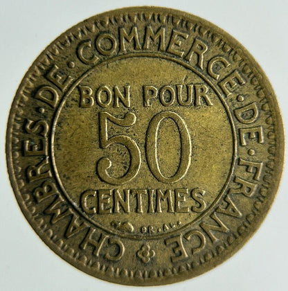 1925 France 50 Centimes Coin | Fine Collectable Grade