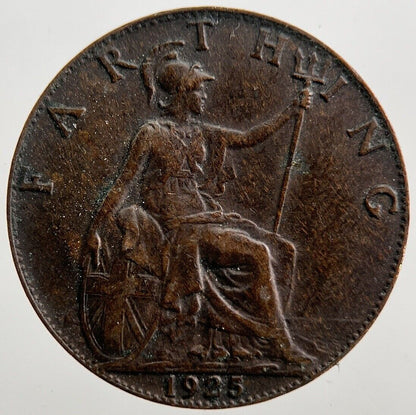 1925 George V Farthing Coin | Fine Collectable Grade | a7192