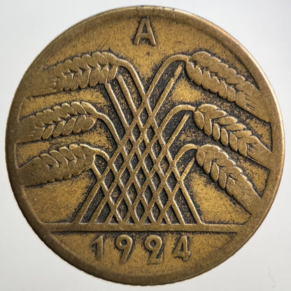 1924-A Germany 10 Pfennig Coin | Collectable Grade | a3089