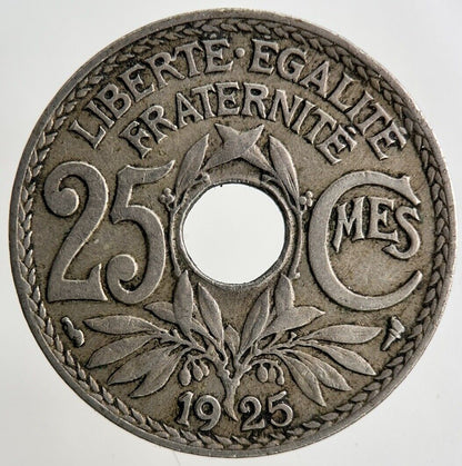 1925 France 25 Centimes Coin | Fine Collectable Grade