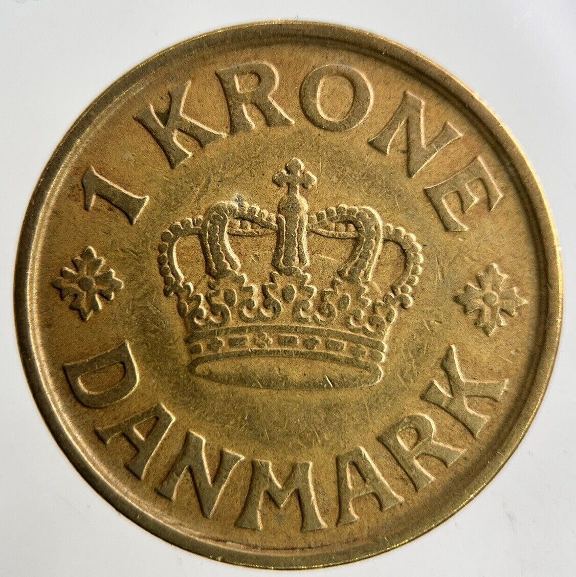 1925 Denmark 1 Krone Coin | Fine Collectable Grade